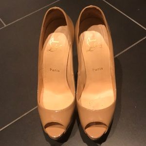 LOUBOUTIN platform - 37.5 nude